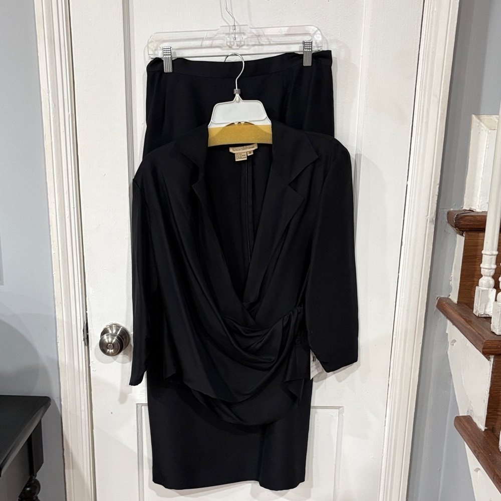 Patrick Christopher Elegant Black Drape Blazer an… - image 2